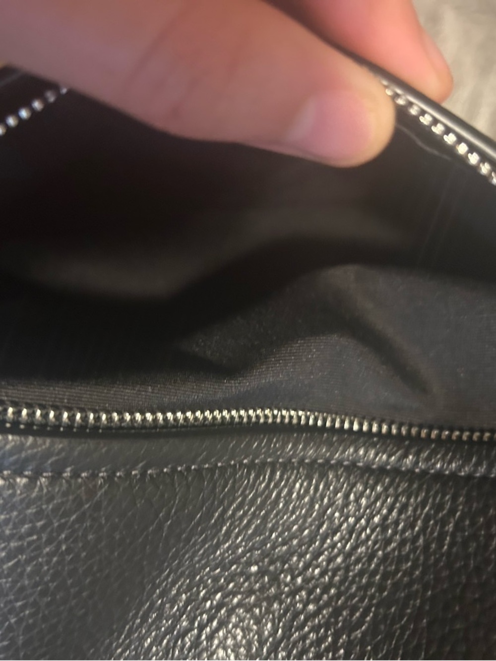 Coach Black Pebbled Leather Tote Shoulder Bag with Silver Hardware - Picture 3 of 4